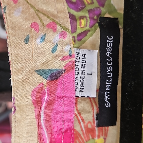 Sam Hilus Classic Tunic Floral Cotton Cover Up Women Size L - Picture 2 of 6